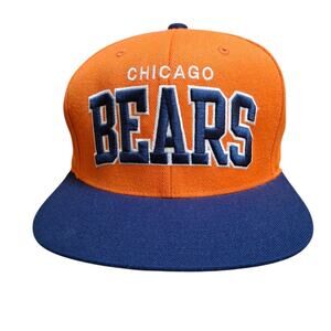 Chicago Bears Mitchell & Ness Orange SnapBack Trucker Hat NFL Vintage Collection